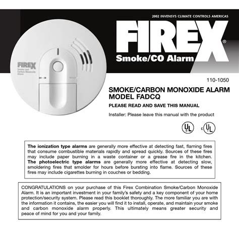 firex smoke detector model fadc pdf manual